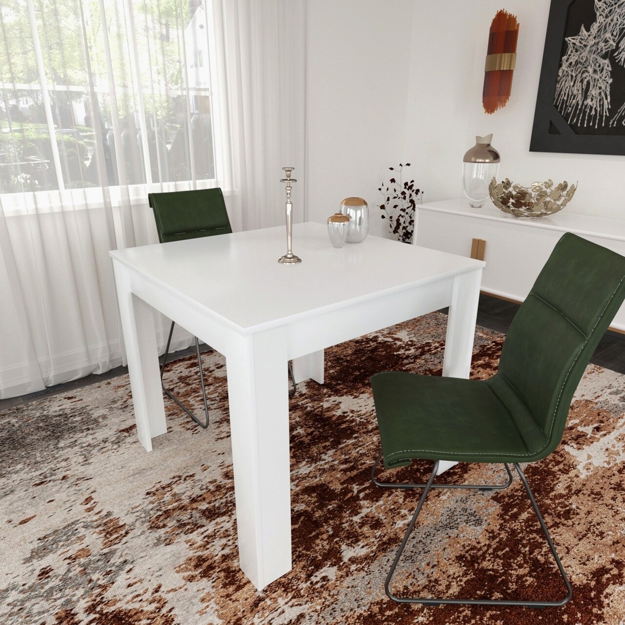 Masa, Hanah Home, Single 90, 90x78x80 cm, Alb - imagine 7